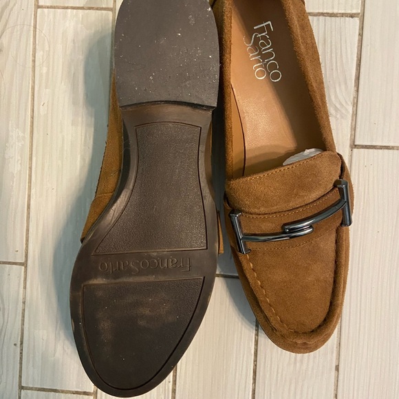 NWOT Franco Sarto Suede Loafers in Cognac - Picture 4 of 7